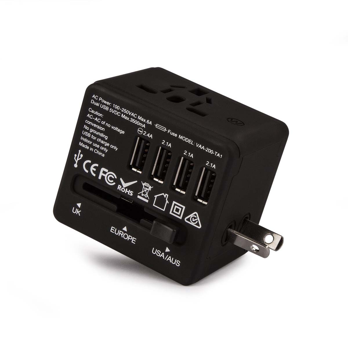 Veho VEH VAA-200-TA1 Universal 4-Port Netzteil 3.5 A (USB-Anschlüsse)