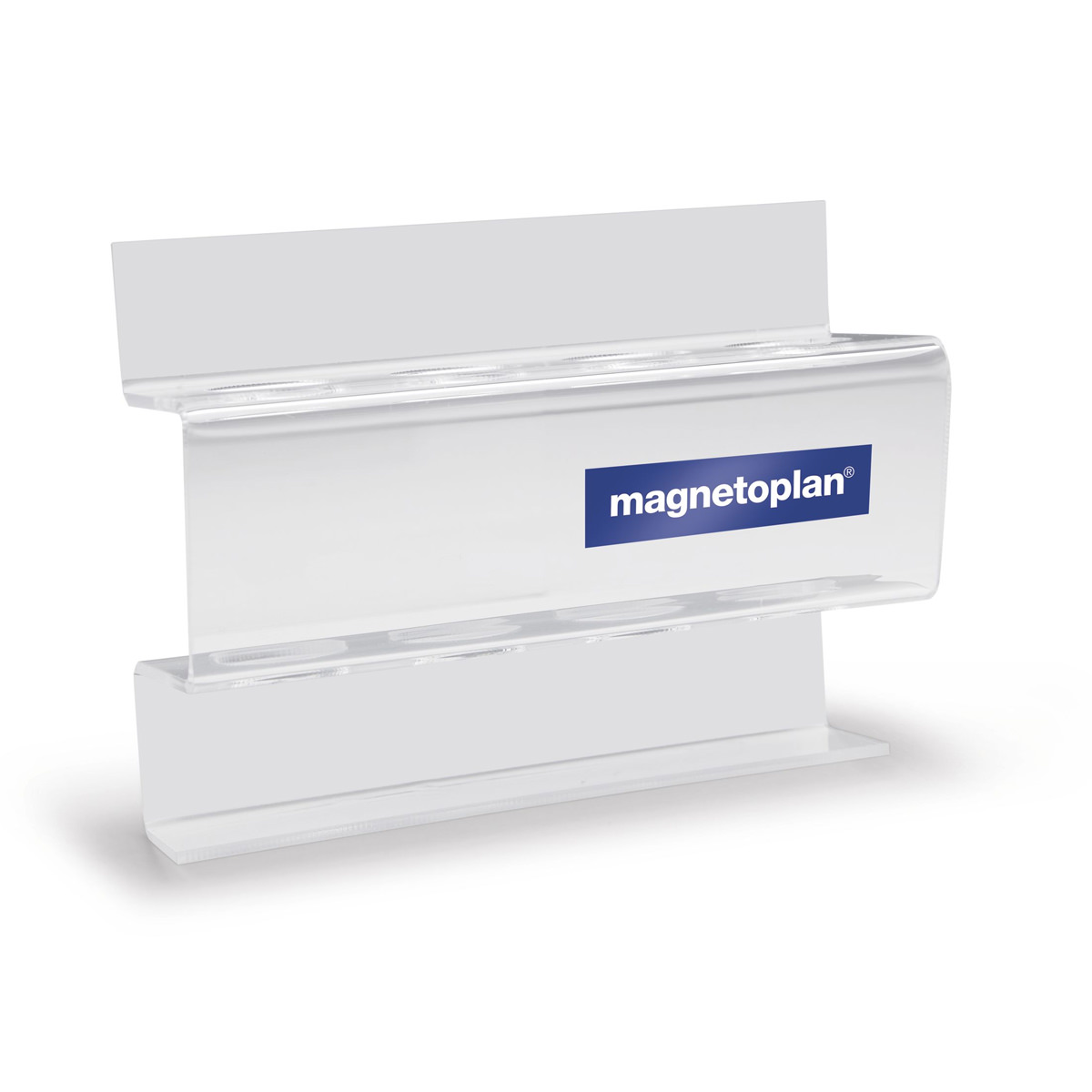 Magnetoplan 16712 Magnetischer Stiftehalter, Acryl für 4 Marker