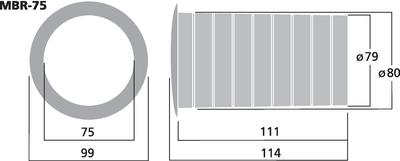 MONACOR MBR-75 Bassreflexrohr SV=44,2 cm2