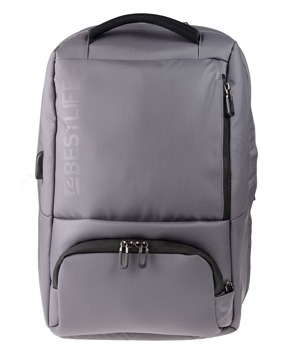 BestLife TravelSafe Neoton RUCKSACK grau Laptop Rucksack für 15,6'', Security Features, USB