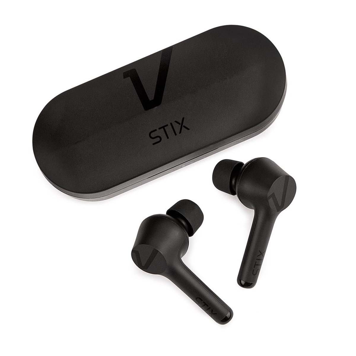 Veho VEP-114-STIX True Wireless Earphones schwarz, inkl. Charging Case