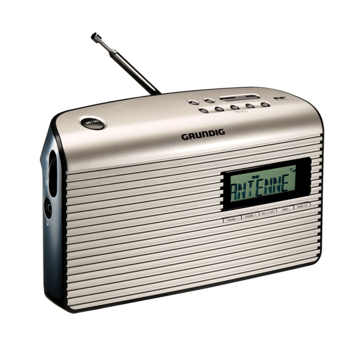 Grundig Music BP 7000 DAB+ Portables Radio - Radiowecker Black/Pearl - UKW-RDS/DAB/DAB+ Kopfhörerbuchse