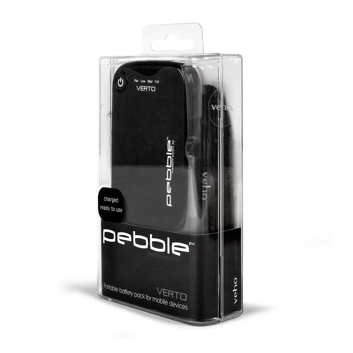 Veho VPP-201-CG Pebble Verto Powerbank in schwarz (3.700 mAh / USB)