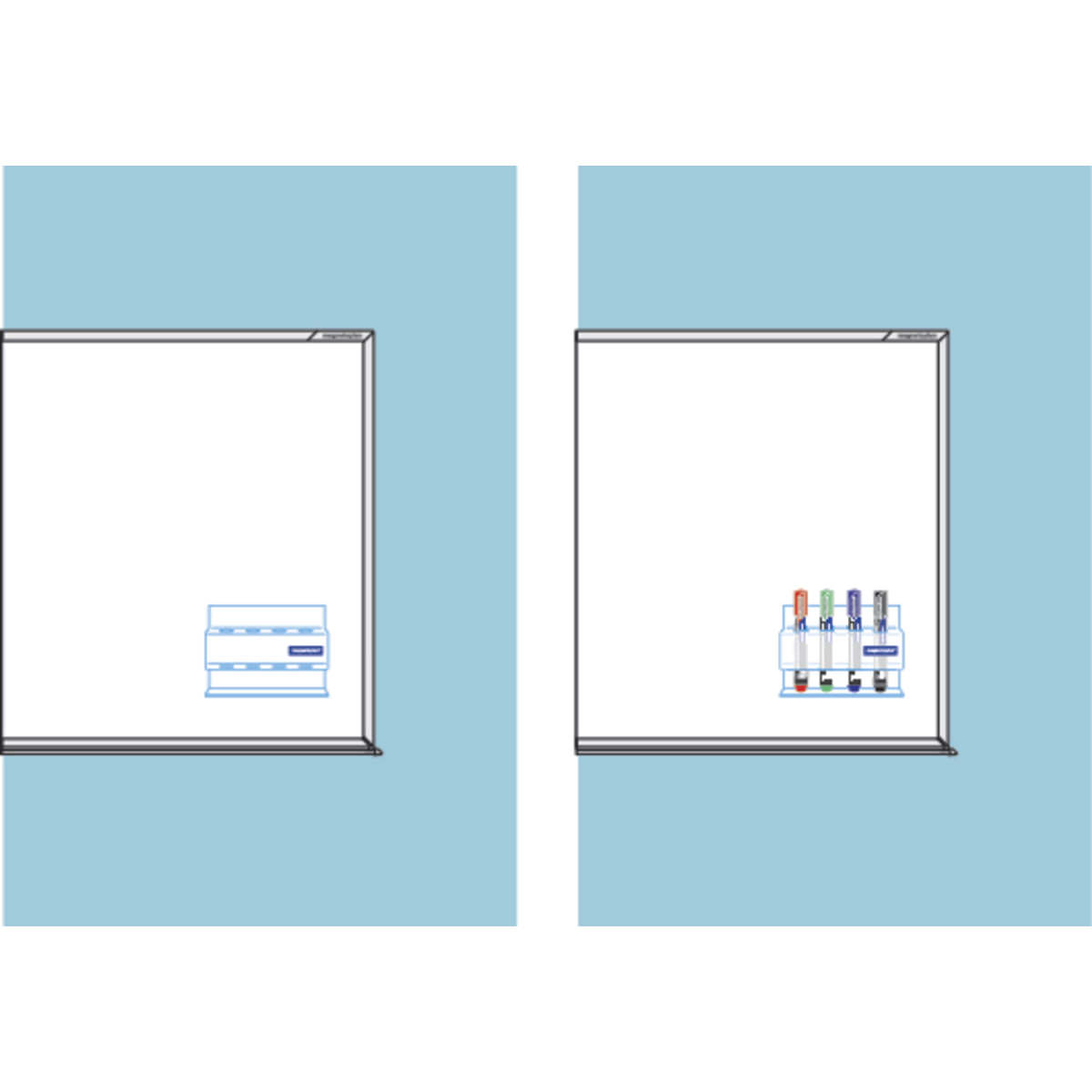 Magnetoplan 16712 Magnetischer Stiftehalter, Acryl für 4 Marker