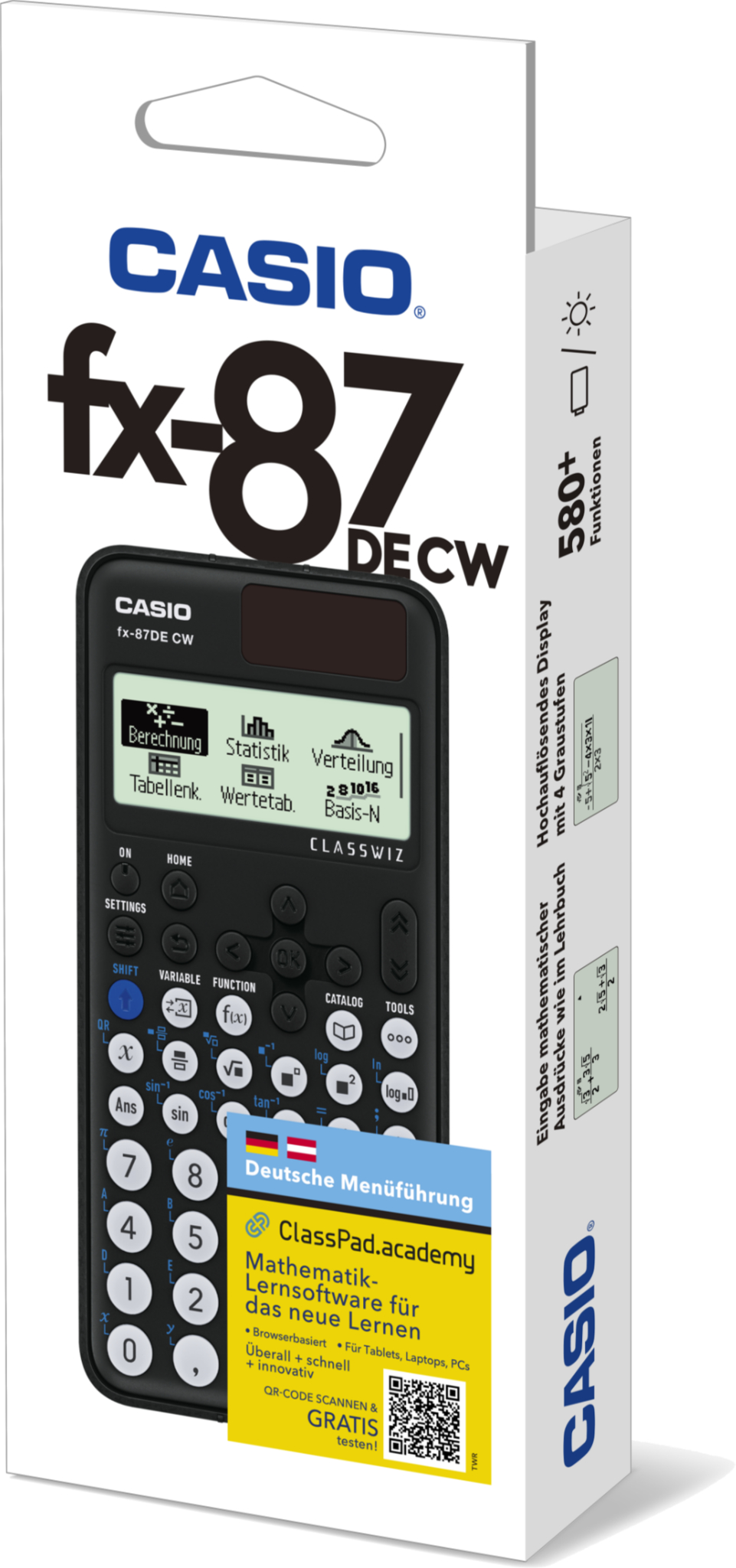 Casio FX-87 DE CW ClassWiz Schulrechner mit Herz-Bedruckung (Motiv 04)