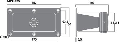 MONACOR MPT-025 Piezo-Hochtöner