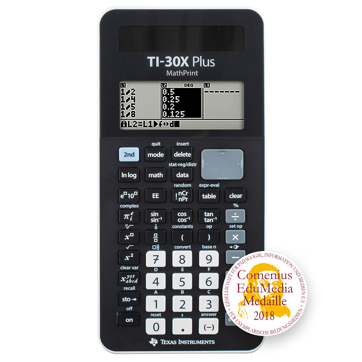 TI-30 X Plus MathPrint Schulrechner Texas Instruments, natürliche Ein- und Ausgabe, Solar/Batterie