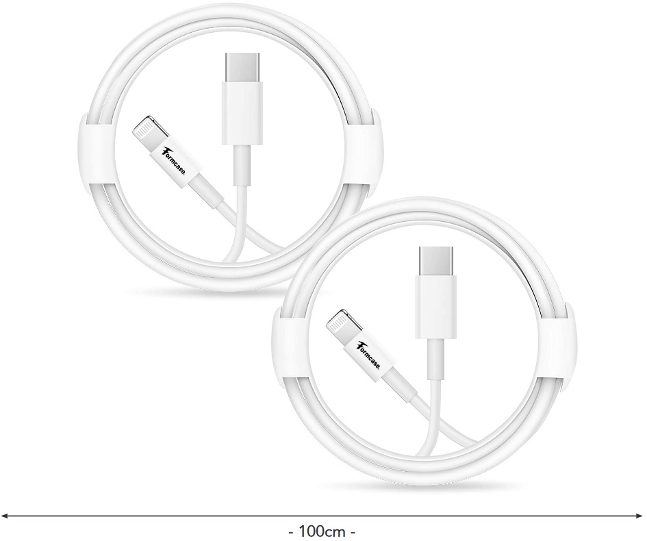 Formcase MFI-Kabel Lightning auf USB-C, 1m, weiss