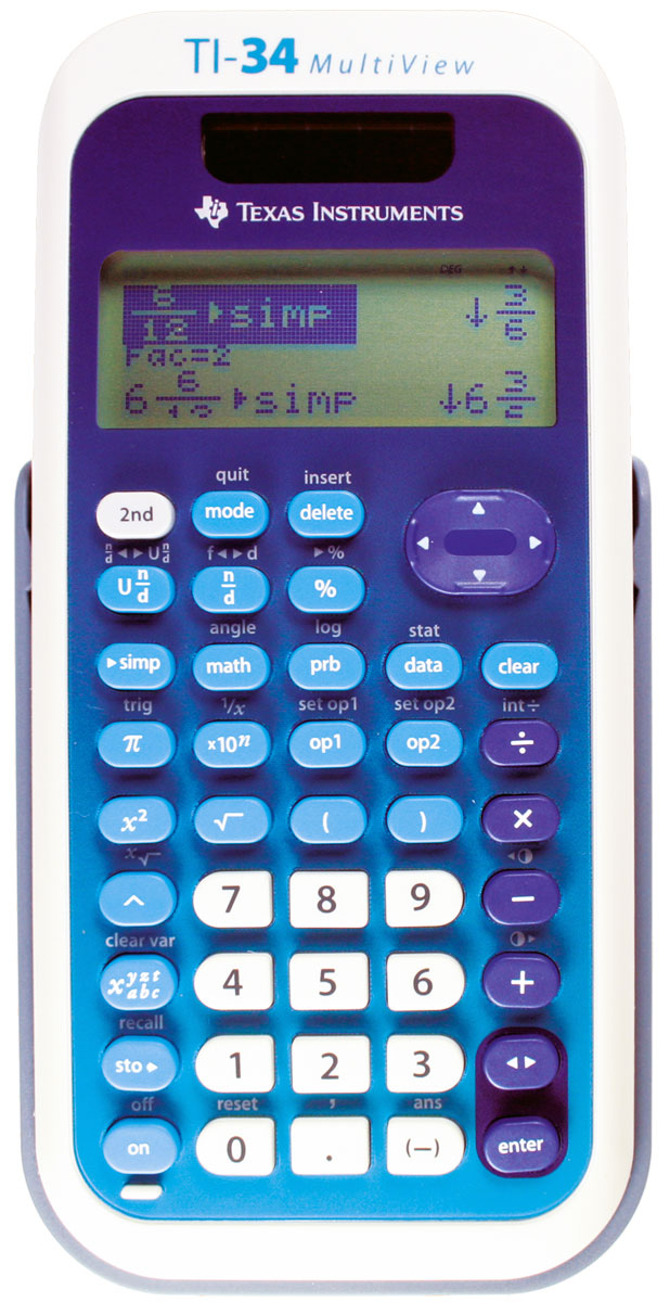 TI-34 MultiView Schulrechner Texas Instruments, natürliche Ein- und Ausgabe, Solar 