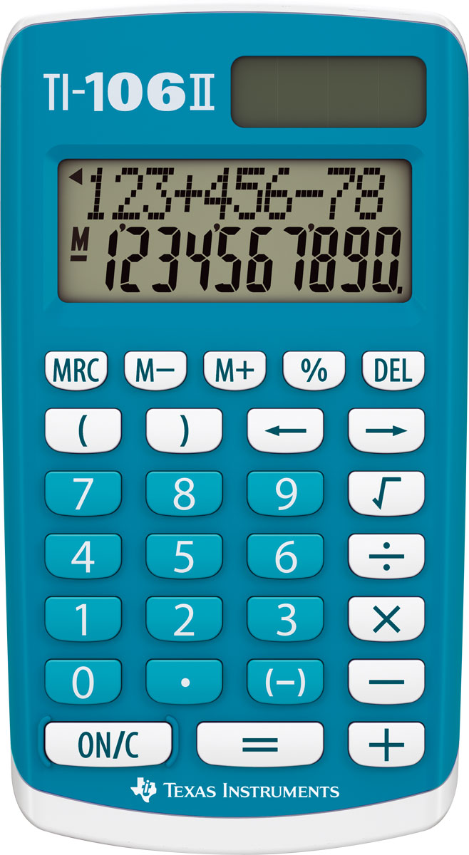 TI-106 II Schulrechner Texas Instruments, mit Vorrangautomatik, Solar 