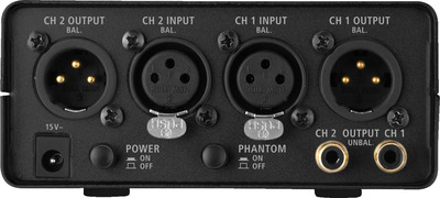 IMG STAGELINE MPA-202 2-Kanal-Low-Noise-Mikrofon-Vorverstärker