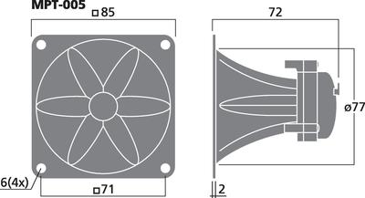 MONACOR MPT-005 Piezo-Hochtöner