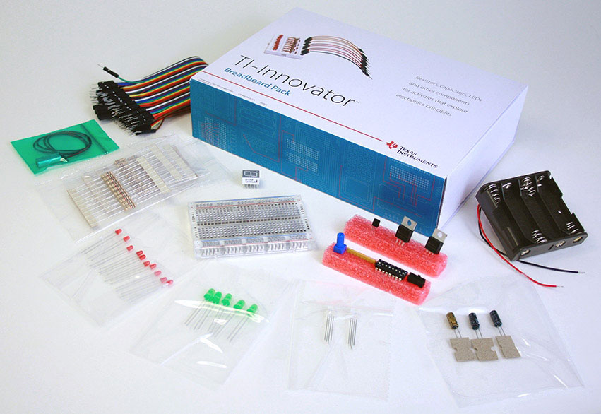 TI-Innovator Breadboard-Paket Texas Instruments Widerstände - Kondensatoren - LEDs etc.