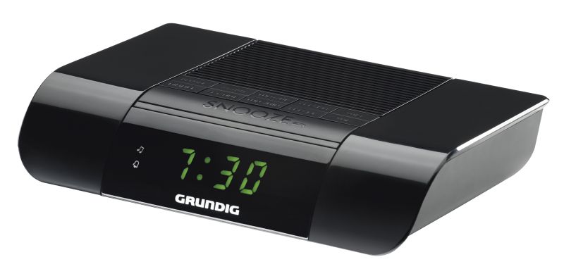 Grundig KSC 35 Uhrenradio schwarz, 10x FM-Speicher, Netzbetrieb Analog-Tuner, 190mm breit