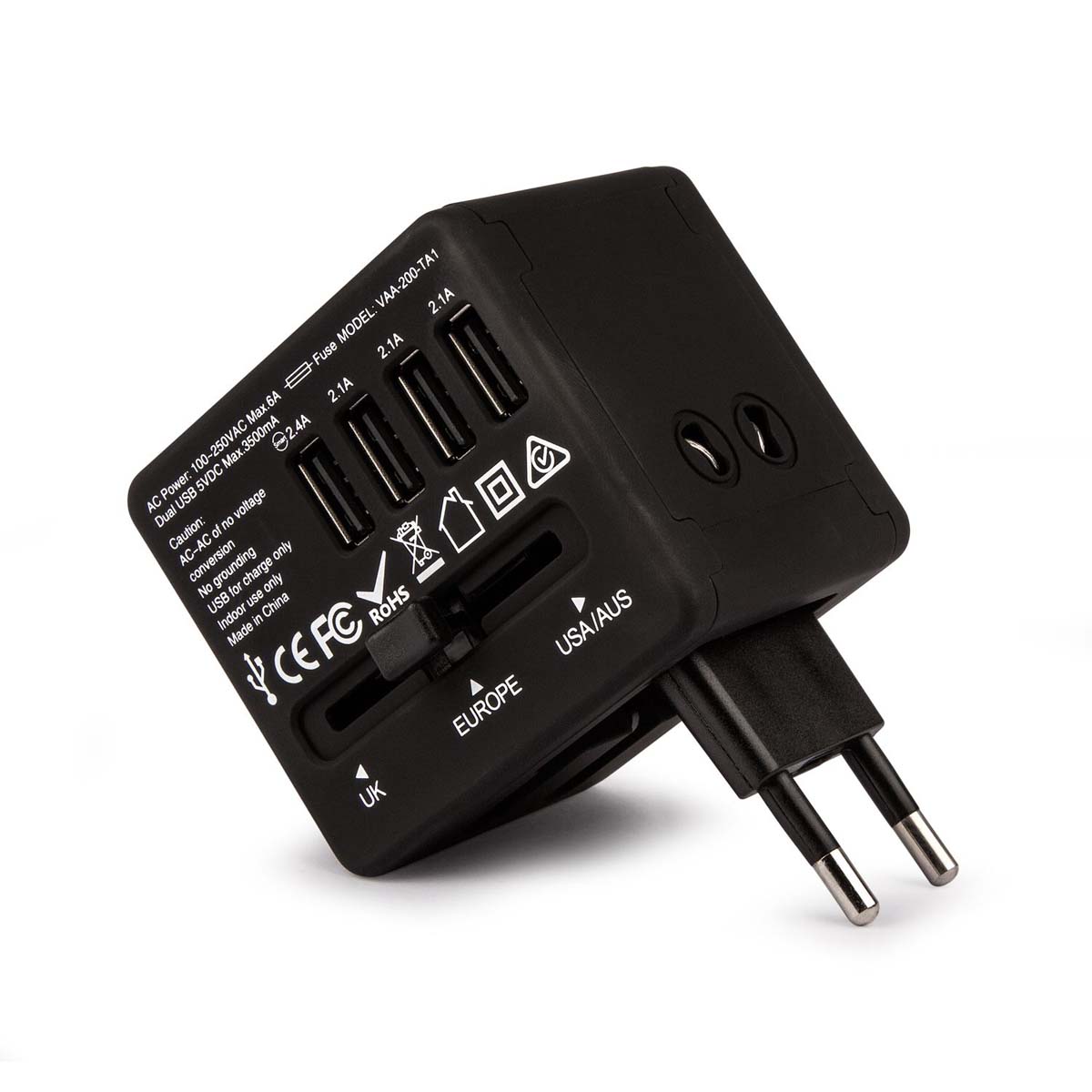 Veho VEH VAA-200-TA1 Universal 4-Port Netzteil 3.5 A (USB-Anschlüsse)