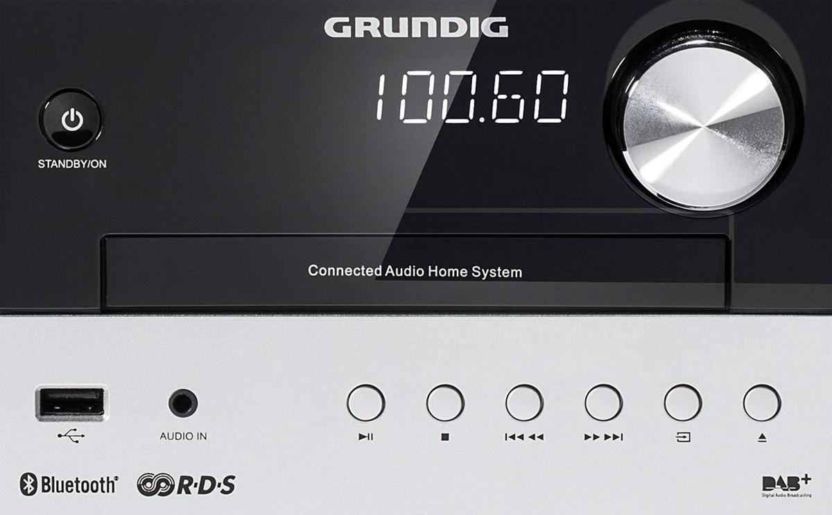 Grundig CMS 3000 BT | DAB+ DAB UKW Mini Anlage 2x15 Watt, Bluetooth, MP3, CD-Player, USB