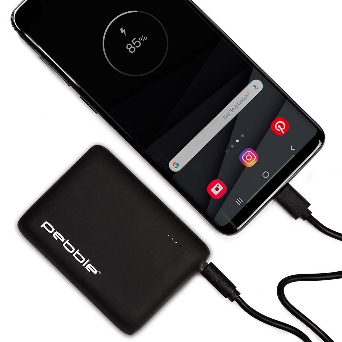 Veho VPP-115-PZ10-B Pebble PZ10 Power Bank 10000mAh, Lithium Polymer LiPo, schwarz