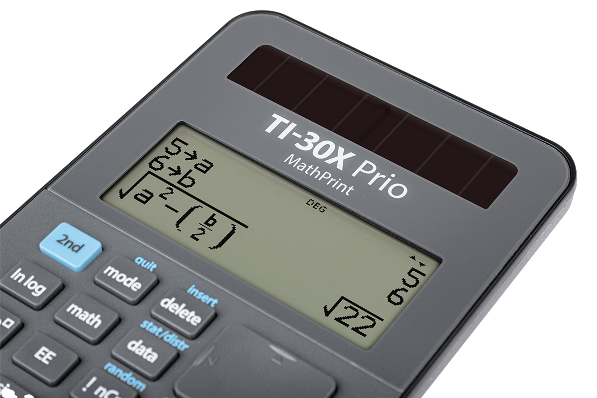 TI-30 X Prio MathPrint Schulrechner IQB-Standard Texas Instruments, natürliche Ein- und Ausgabe, Solar/Batterie