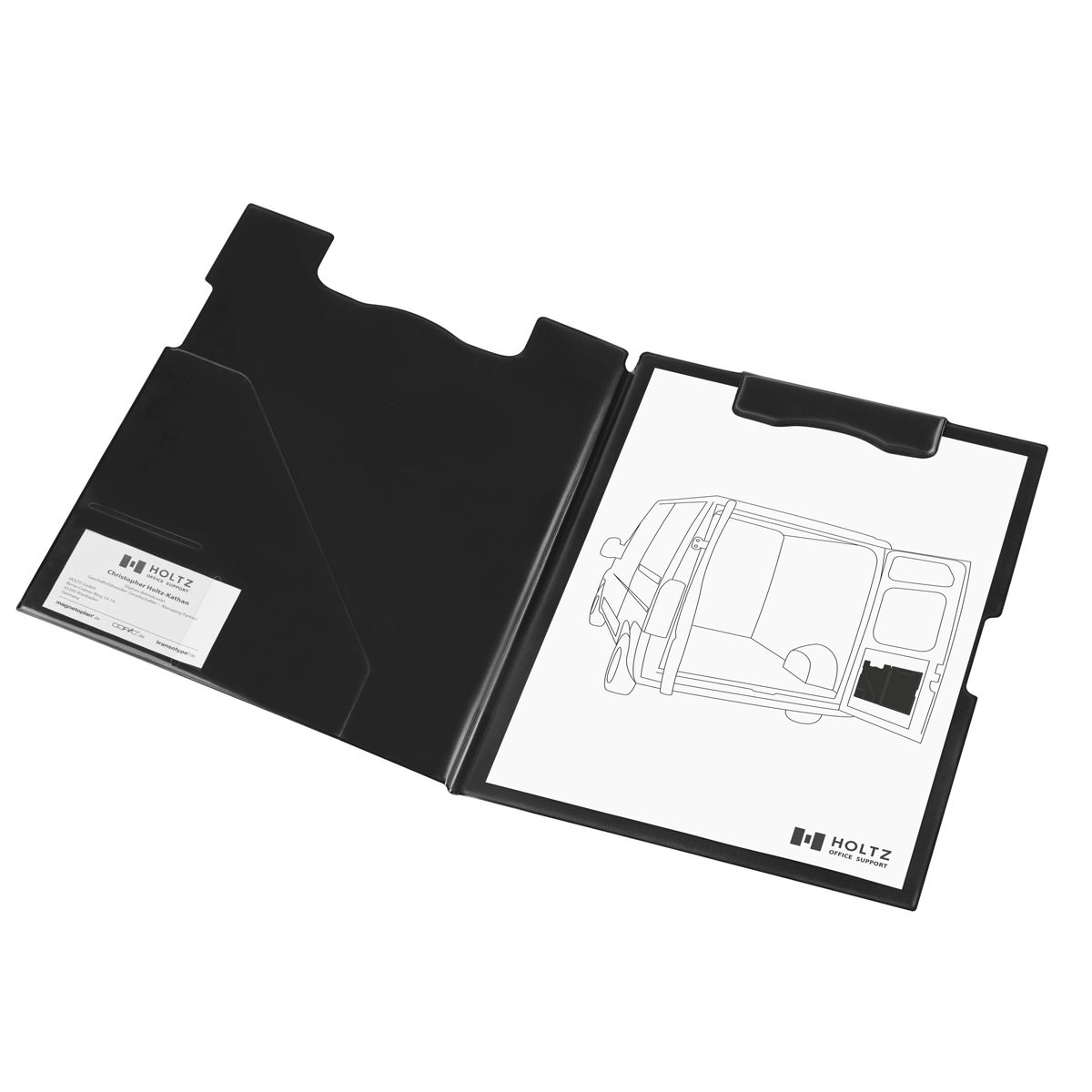 Magnetoplan 1131612 Magnetische Klemmbrett Mappe schwarz, A4