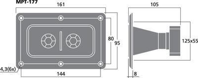 MONACOR MPT-177 Piezo-Hochtöner