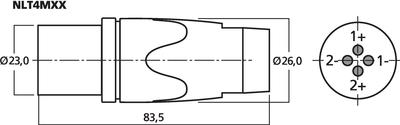 MONACOR NLT4FXX Speakon-Stecker, IP54