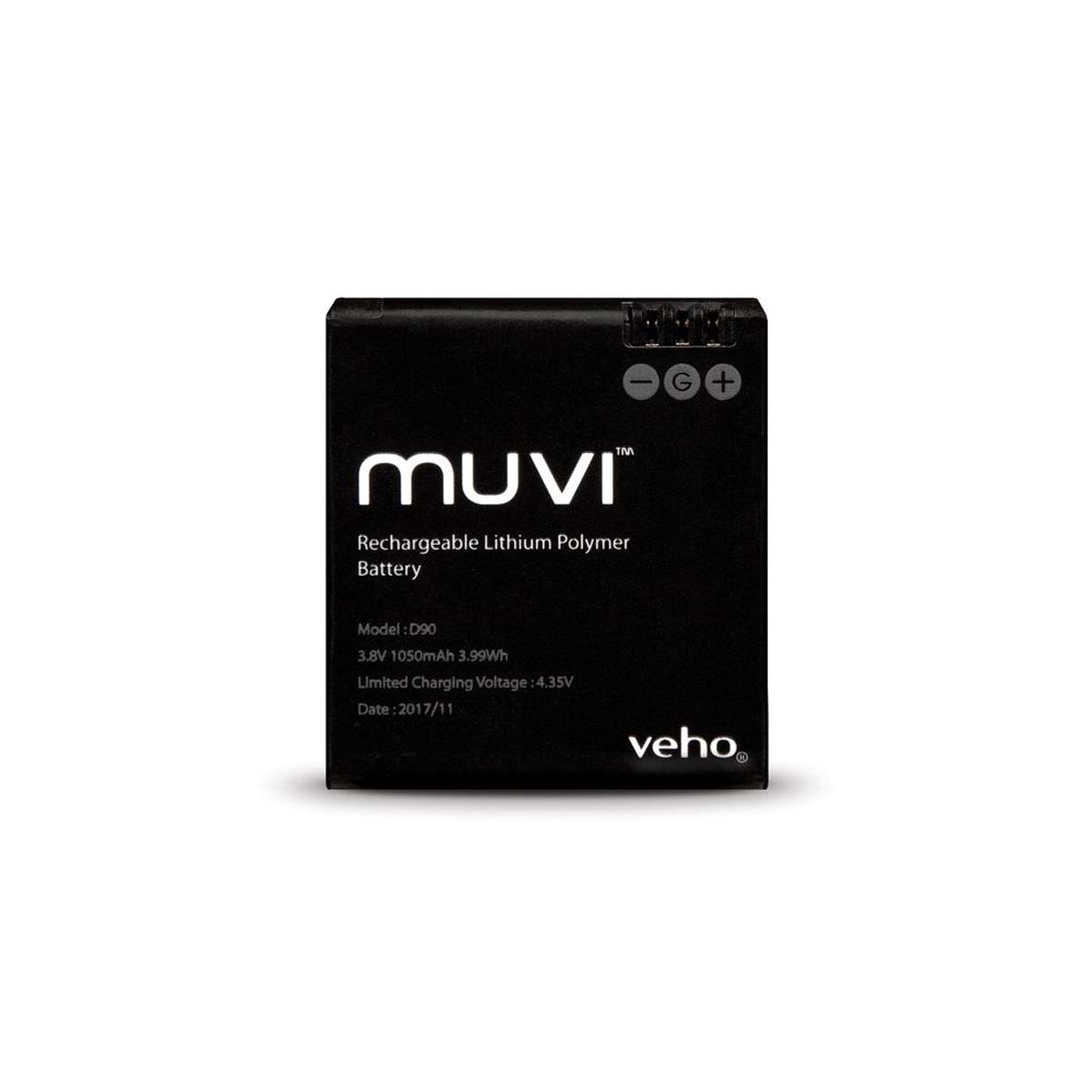 Veho VCC-A052-KXSB Ersatzakku für Muvi KX-Serie mit 1050 mAh 