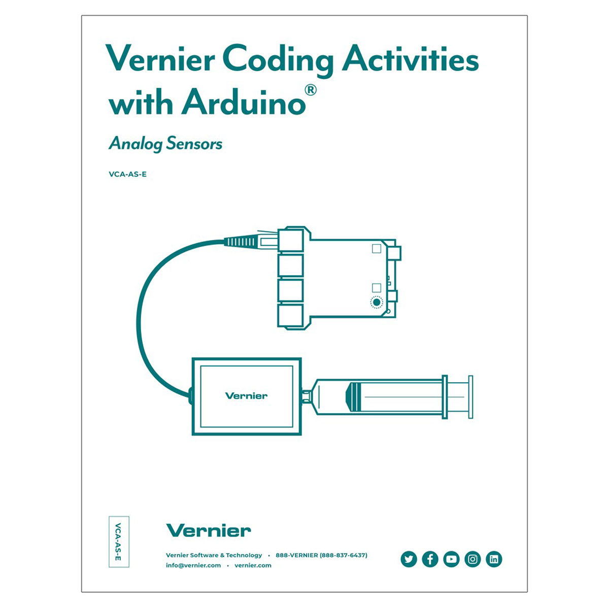 Vernier Coding mit Arduino - Analoges Sensorpaket mit E-Buch und Gasdrucksensor (GPS-BTA)