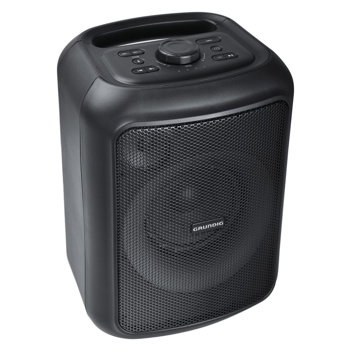 Grundig PartyHit Speaker 90 Watt, Bluetooth V5.0, MP3/USB-Player Akku für 12h, spritzwassergeschützt, RGB-Effekte