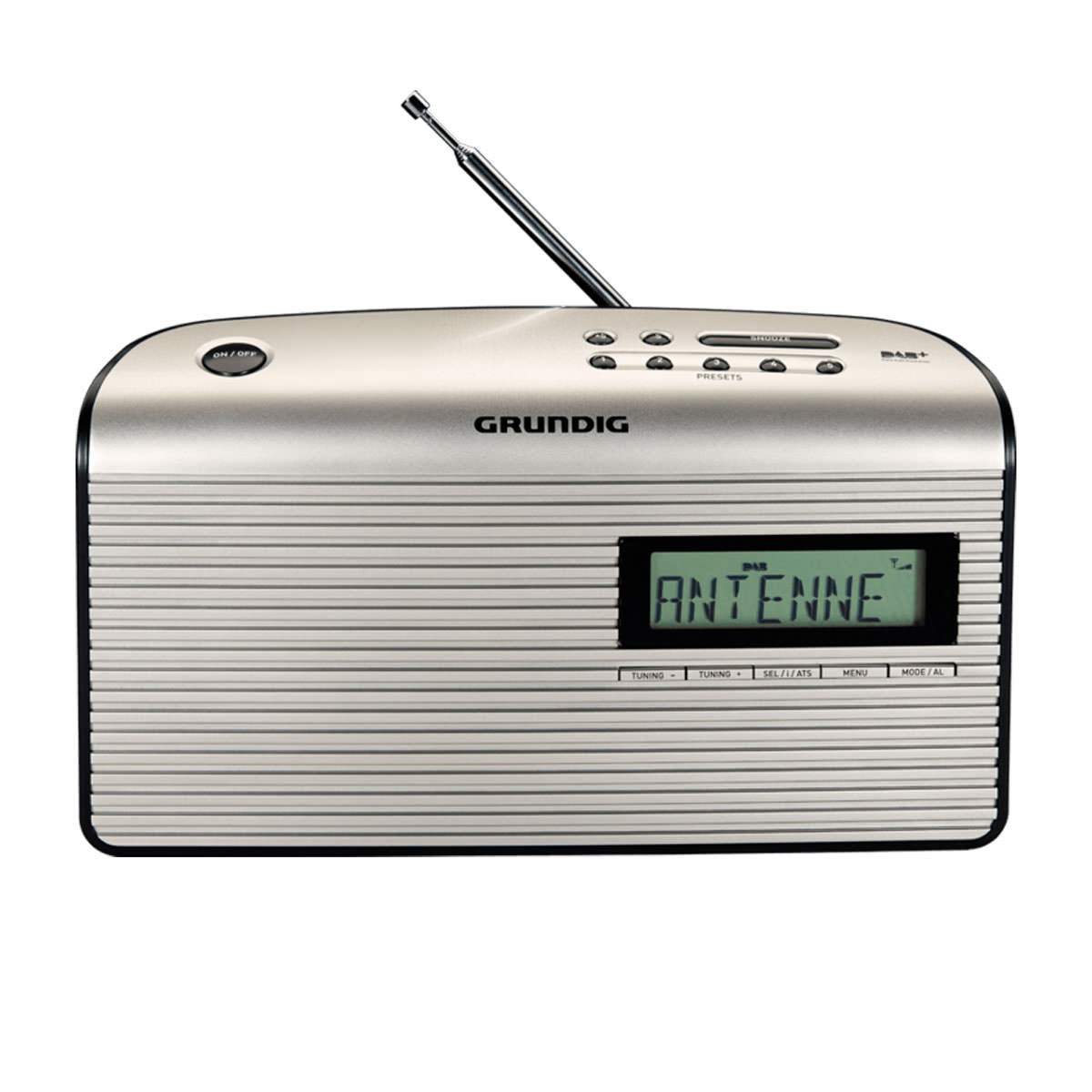 Grundig Music BP 7000 DAB+ Portables Radio - Radiowecker Black/Pearl - UKW-RDS/DAB/DAB+ Kopfhörerbuchse