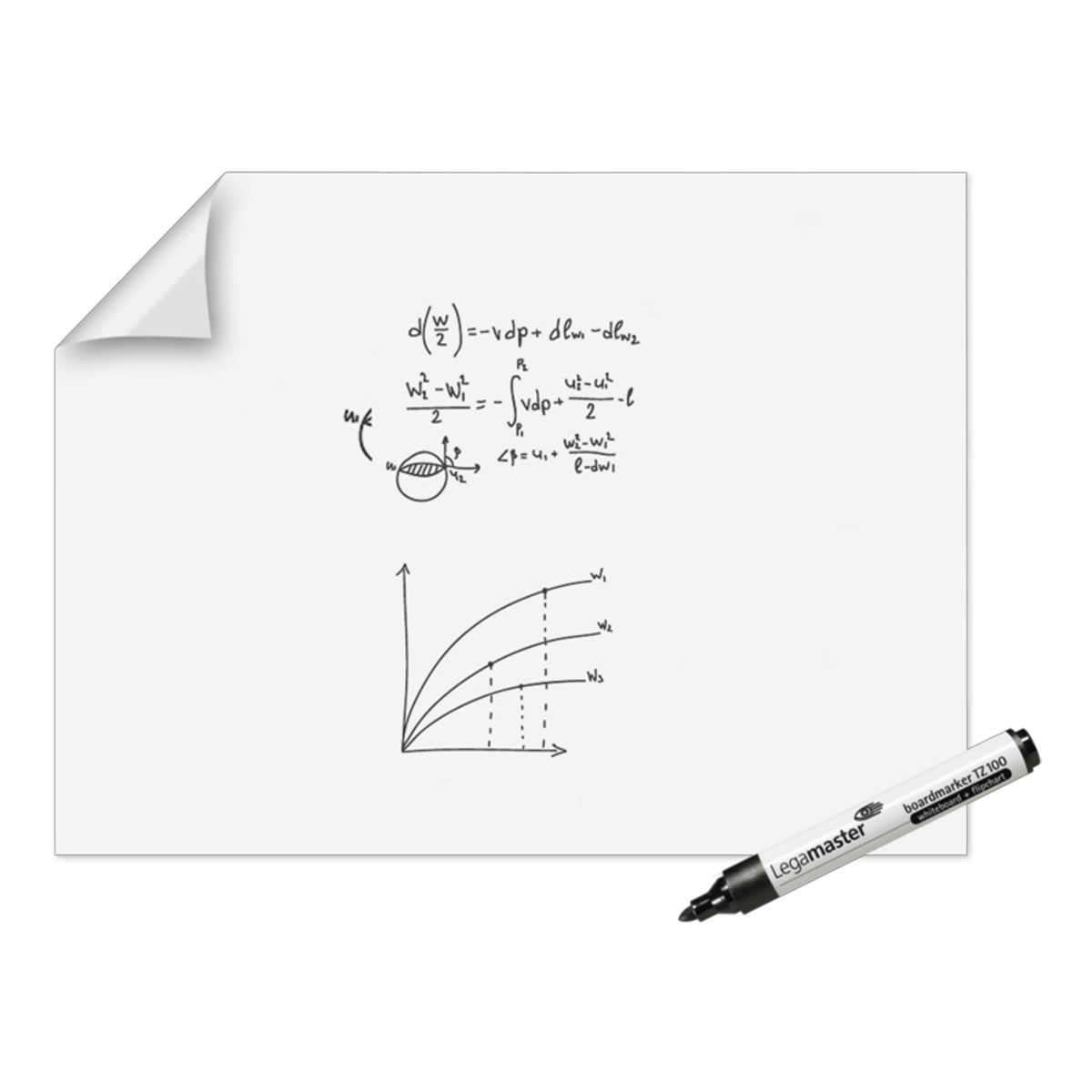 Legamaster 7-159100 Magic-Chart Whiteboardfolie 90 x 120 cm, 15 Blatt