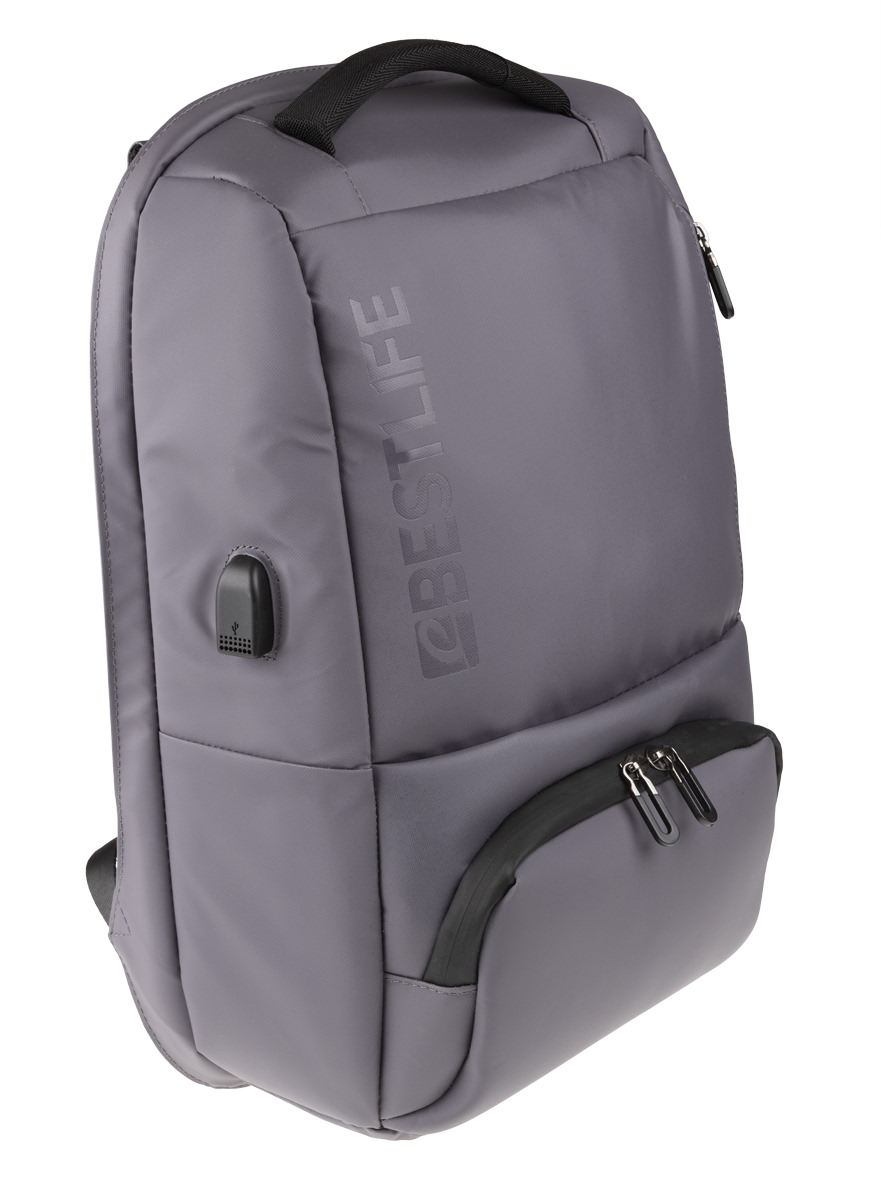 BestLife TravelSafe Neoton RUCKSACK grau Laptop Rucksack für 15,6'', Security Features, USB