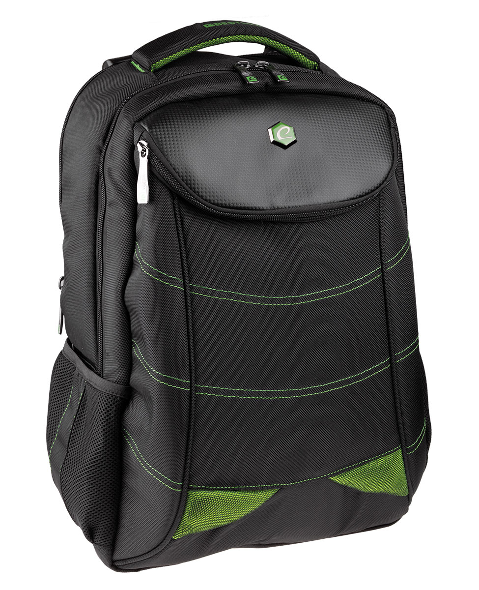 BestLife Gaming Snake Eye RUCKSACK schwarz/grün Gaming Rucksack mit USB Connector für 17'' Laptop