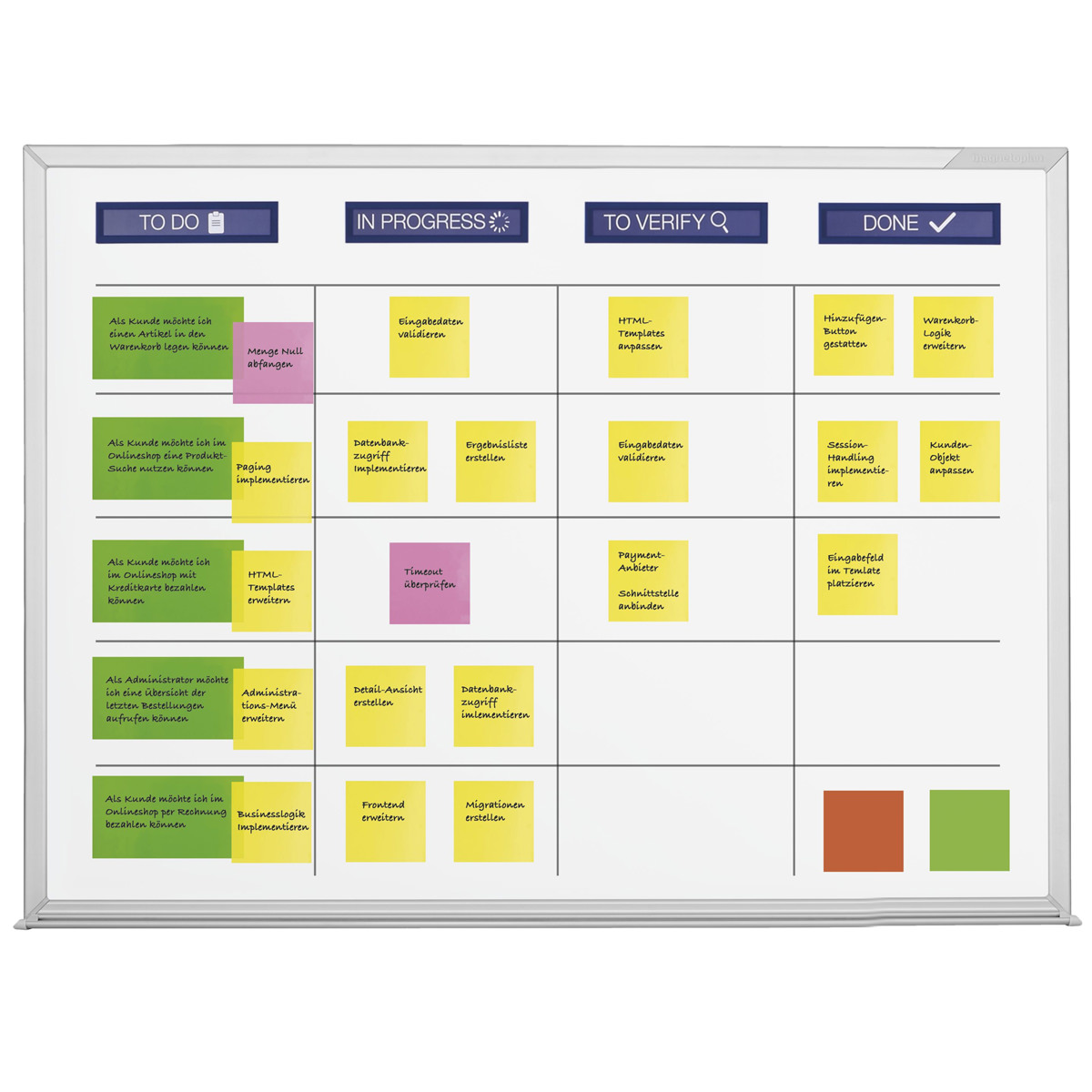 Magnetoplan 1240698 Scrumboard XL, Wandmontage 