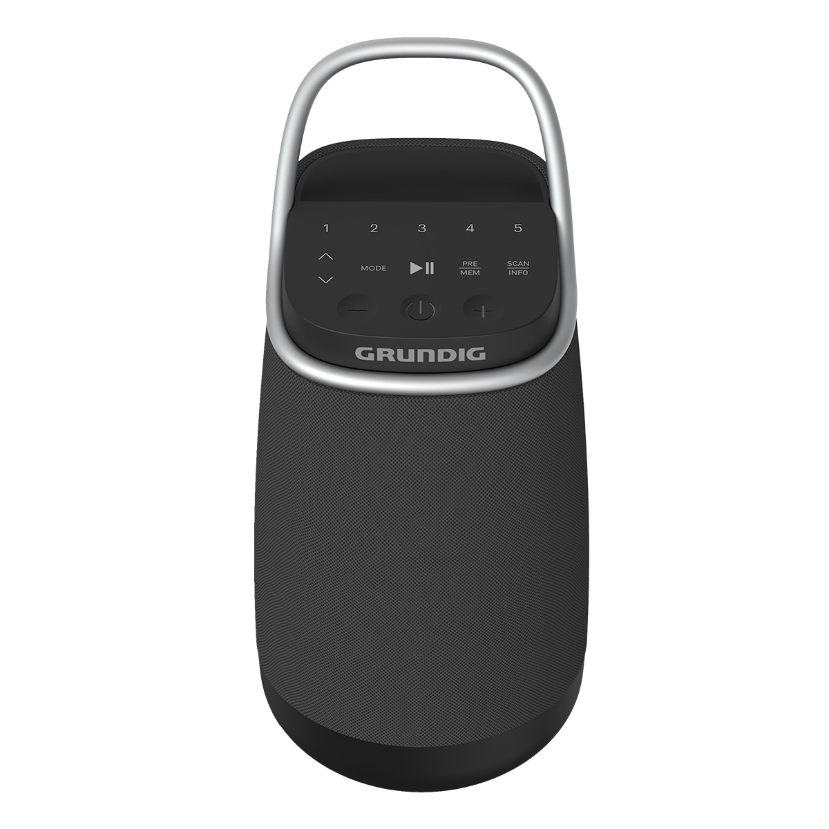 Grundig GBT Band 360 Bluetooth Speaker schwarz | 12 Watt stereo | Radio | MP3/USB-Player DAB+, FM, KW, Streaming, spritzwassergeschützt