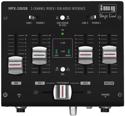 IMG STAGELINE MPX-20USB 3-Kanal-Stereo-DJ-Mischpult