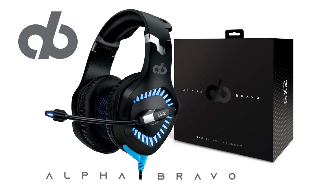 Veho VAB-002-GX2 Alpha Bravo Gaming Headset, schwarz, kabelgebunden