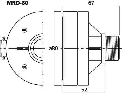 MONACOR MRD-80 PA-Horntreiber, 30 W, 8 O