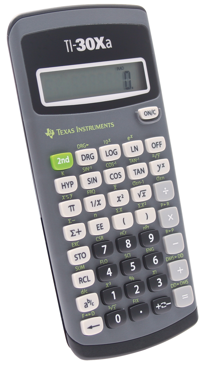 TI-30 Xa Schulrechner Texas Instruments, 1-zeilliges Display, Batterie 