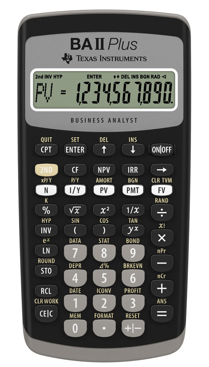 TI-BA II Plus Finanzrechner Texas Instruments 