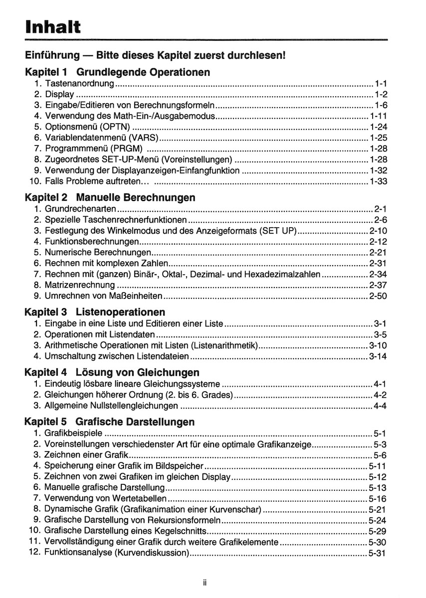 Anleitung deutsch für FX-9860 G GII/ G-SD (gebunden)