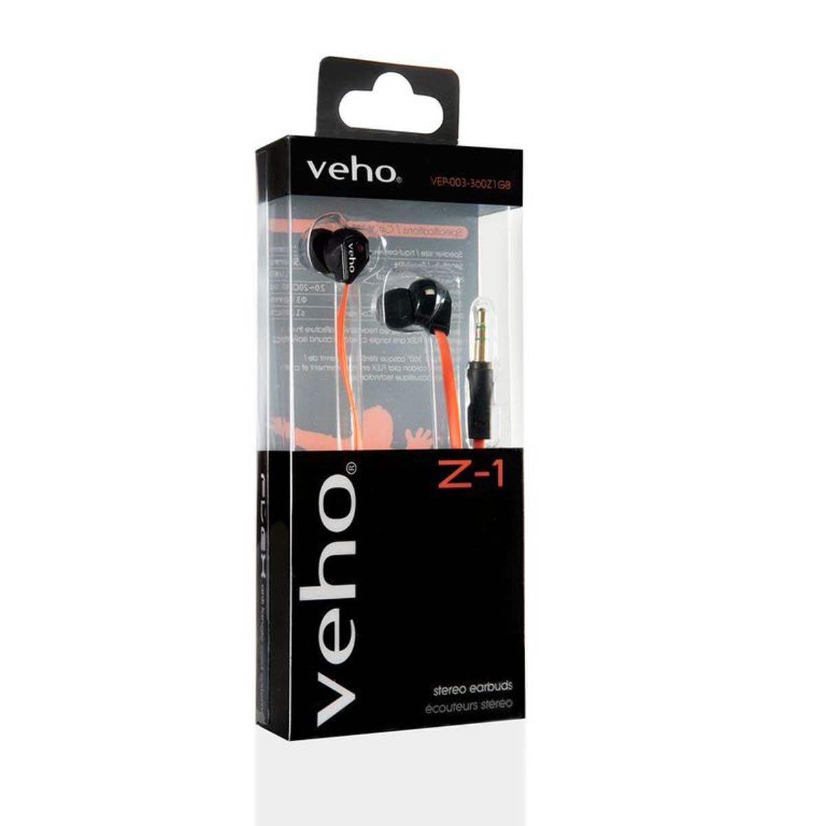 Veho VEP-003-360Z1 In-Ear Kopfhörer, kabelgebunden, orange 