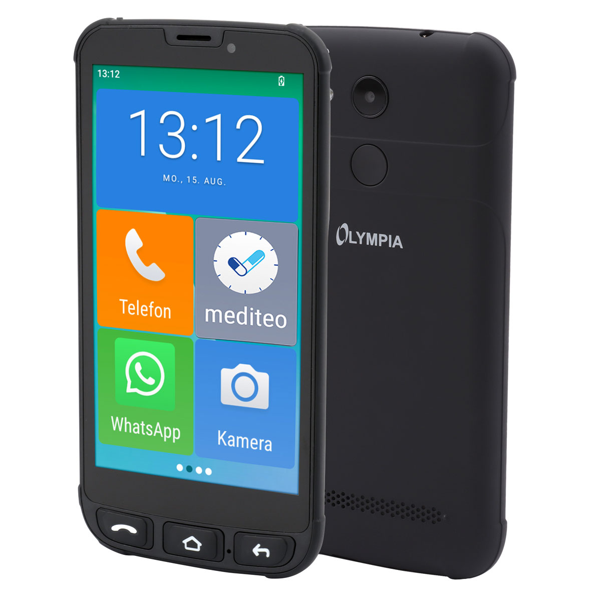 Olympia NEO mini Smartphone 4G/LTE schwarz I große Bedienfelder I Android 13 go edition I Dual SIM 