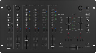 IMG STAGELINE MPX-206/SW 6-Kanal-Stereo-Mischpult