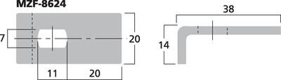 MONACOR MZF-8624 LS-Schutzgitter-Befestigungsklammer