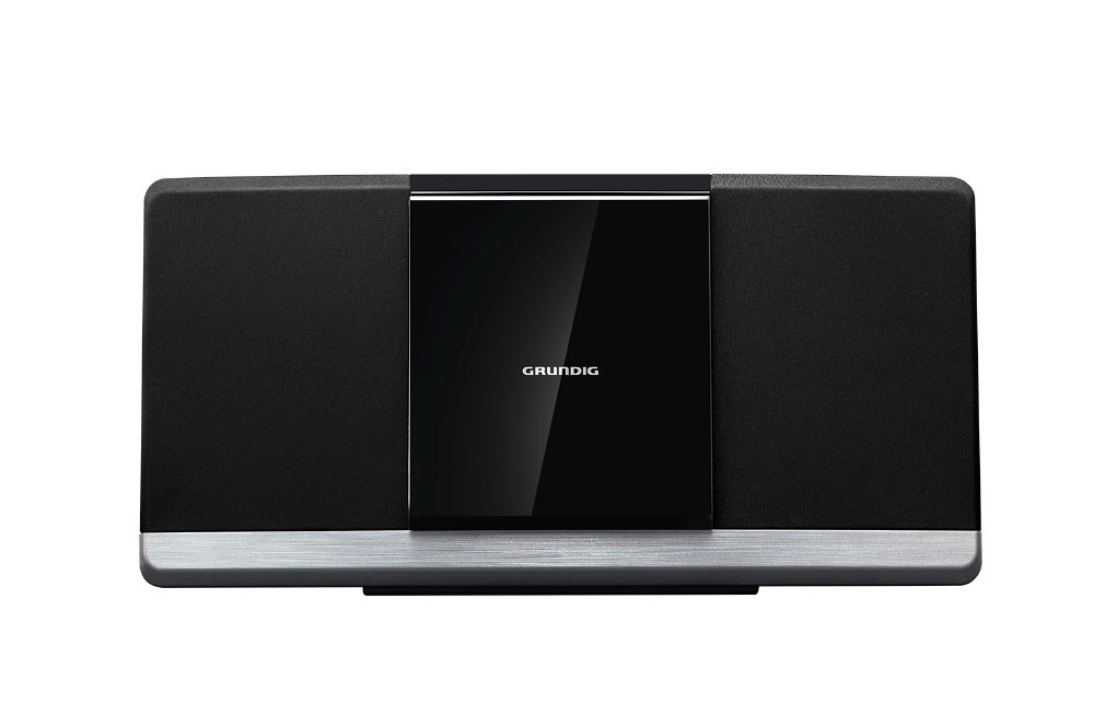 Grundig WMS 3000BT DAB+ sw | Kompakt Micro Anlage Bluetooth, CD-MP3, USB, schwarz, mit Wandhalterung