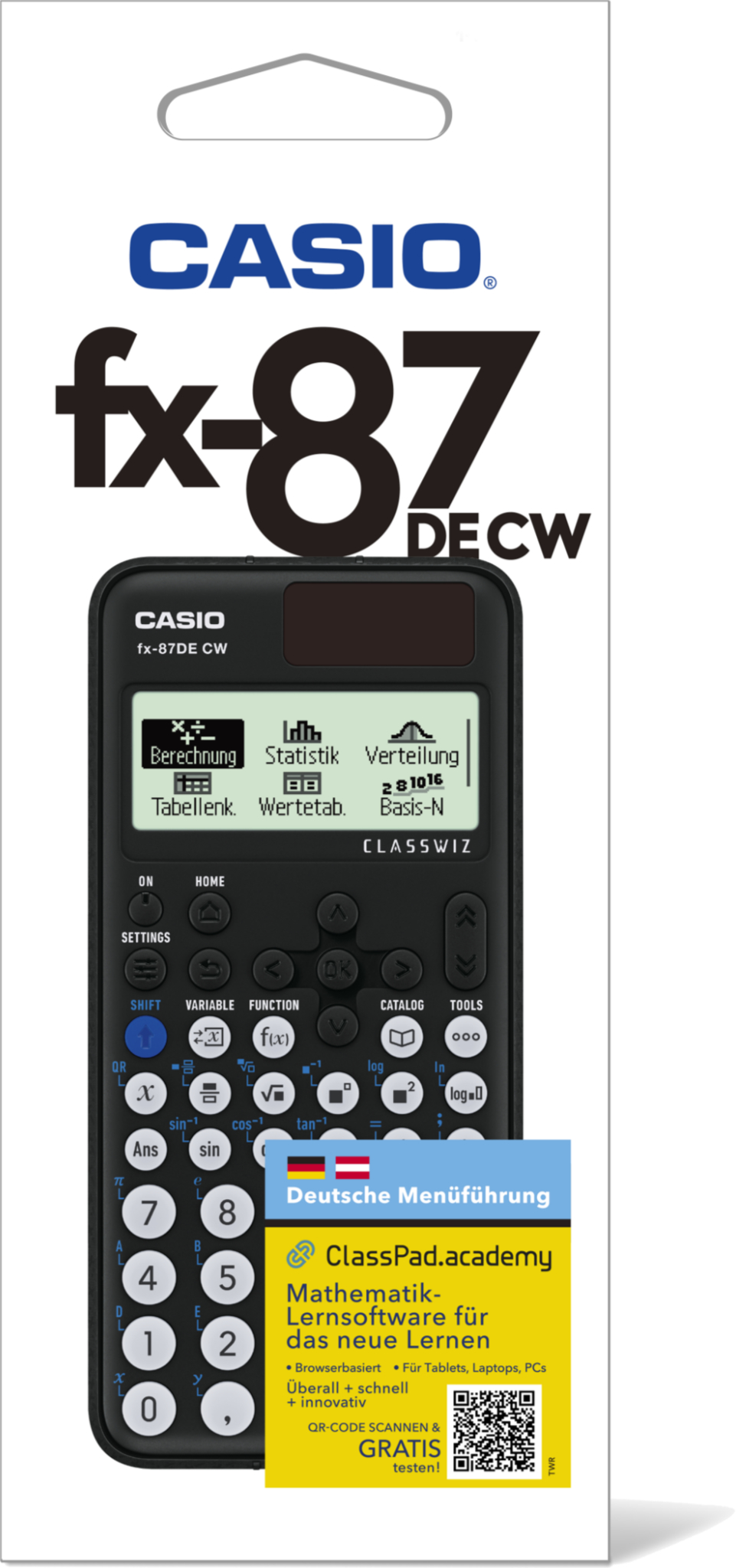 Casio FX-87 DE CW ClassWiz Schulrechner mit Herz-Bedruckung (Motiv 04)