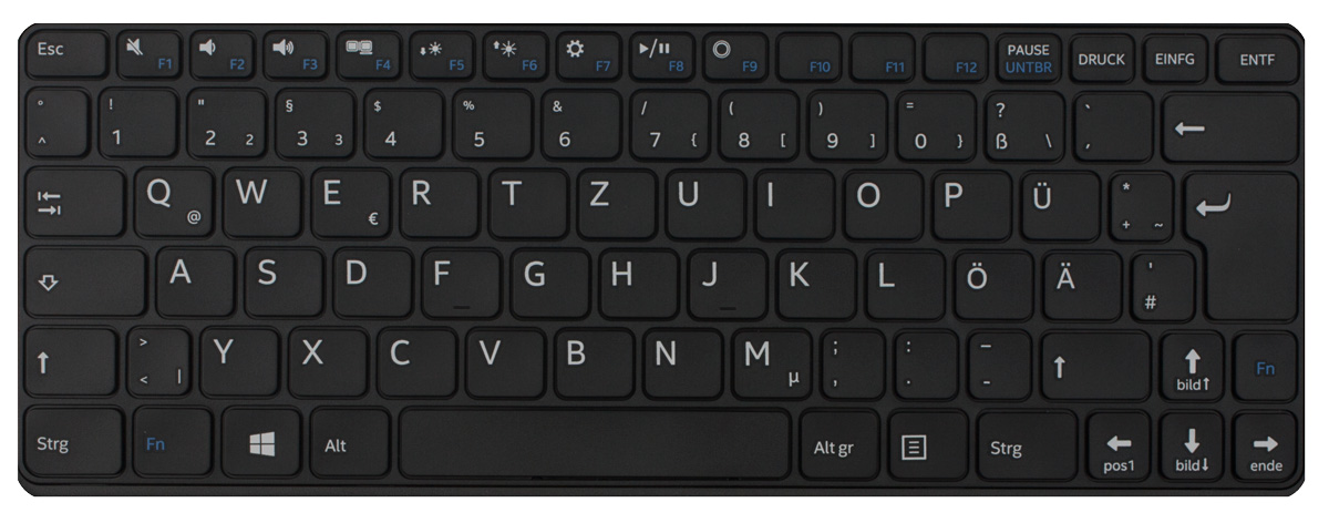 scieneo Tastatur deutsch für scieneo.amplio V deutsches Tastenlayout zum Einkleben+Verschrauben