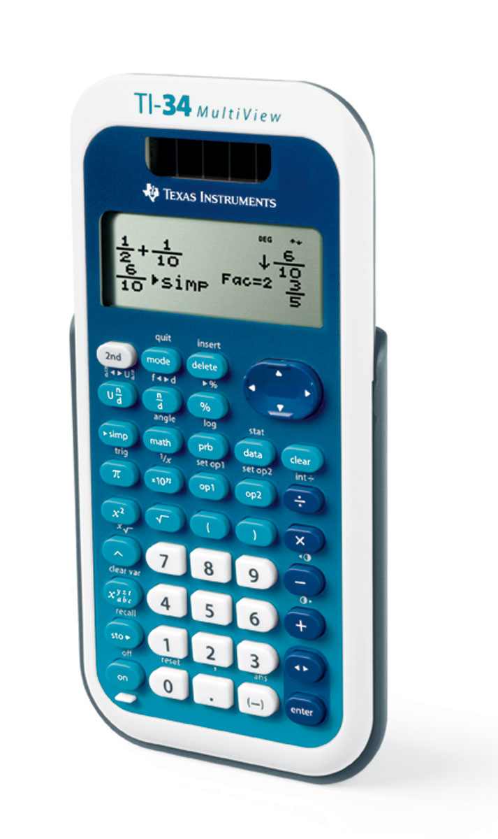 TI-34 MultiView Schulrechner Texas Instruments, natürliche Ein- und Ausgabe, Solar 