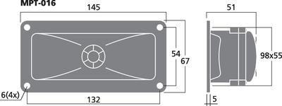 MONACOR MPT-016 Piezo-Hochtöner