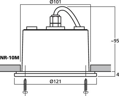 MONACOR NR-10M Einbau-Druckkammerlautsprecher (Musikhorn) mit Breitbandlautsprecher, 4 O